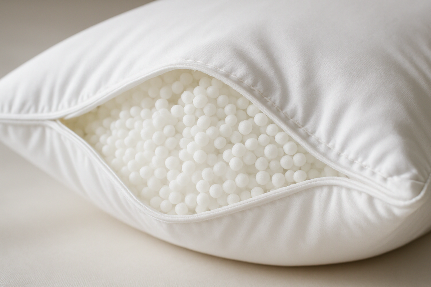 Close-up of Ball Fibre Cushion Filling