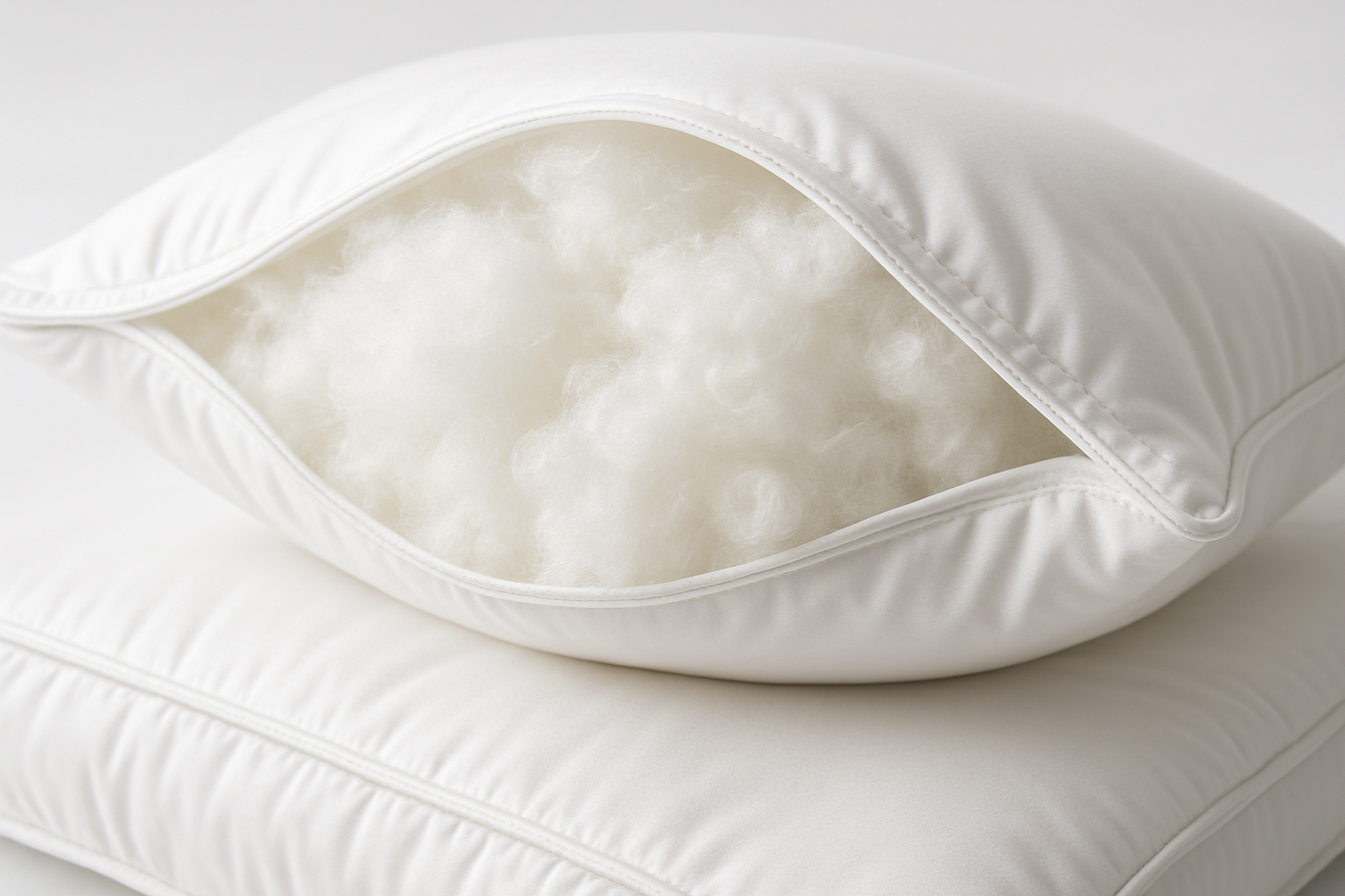 Close-up of Super Soft Microfiber Pillow Filling