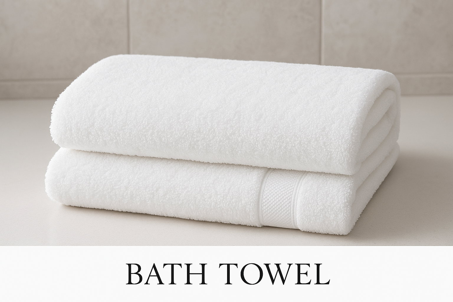 White Bath Towel